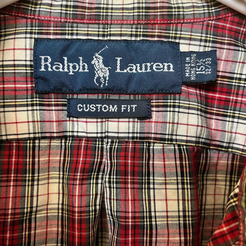 Ralph Lauren Custom Fit Plaid Button Down Shirt Men's 15 1/2 32/33 - Picture 5 of 5
